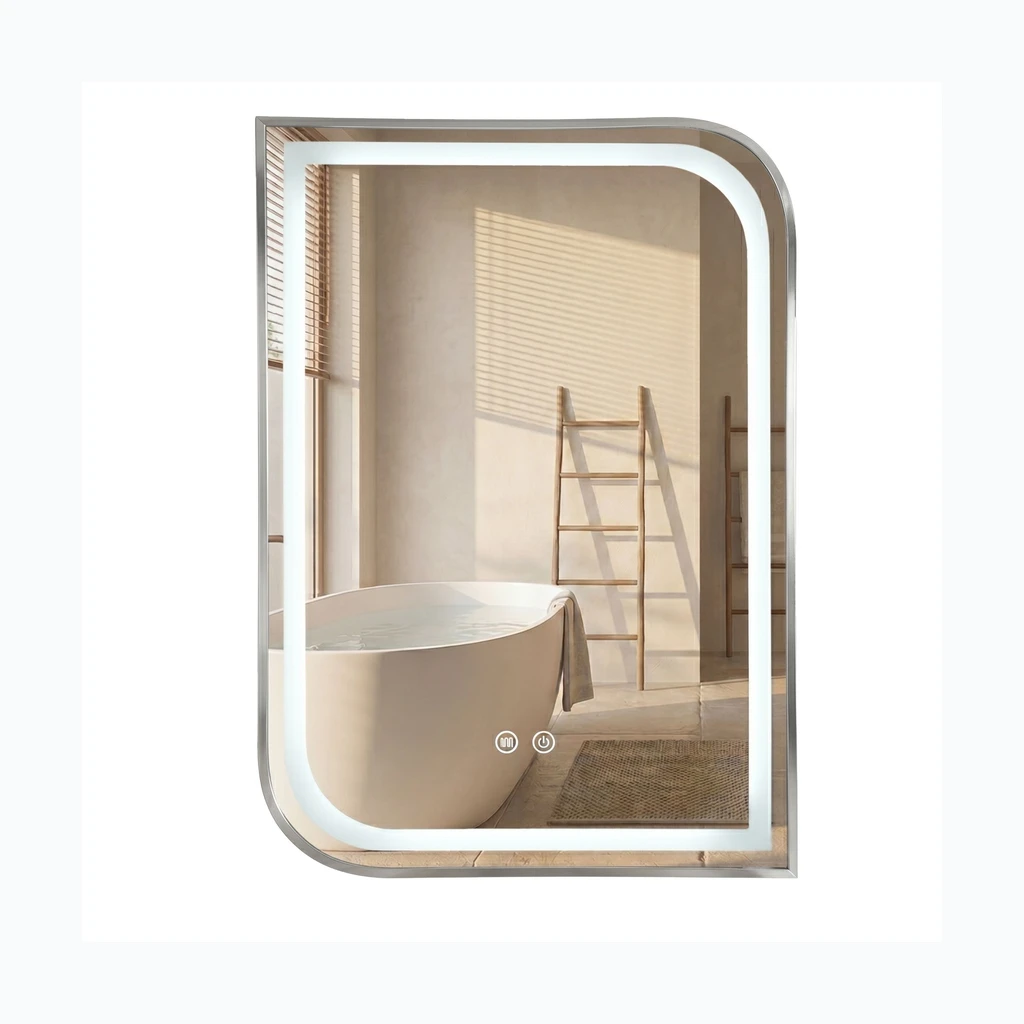 LED seinapeegel ZONE 70x50 BRUSH NICKEL (HOM-00305)