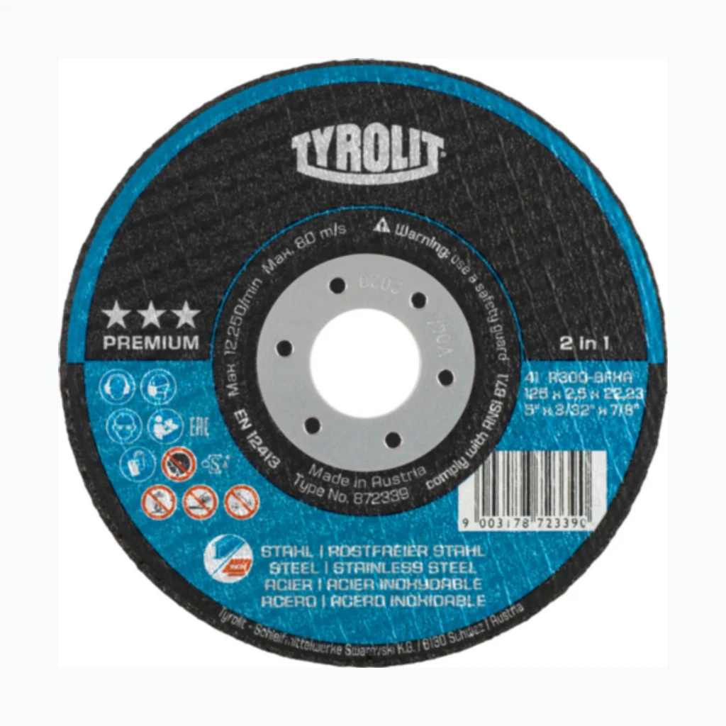 Tyrolit Lõikeketas 125×1,0x22,23mm, teras/roostevaba teras (7090075)