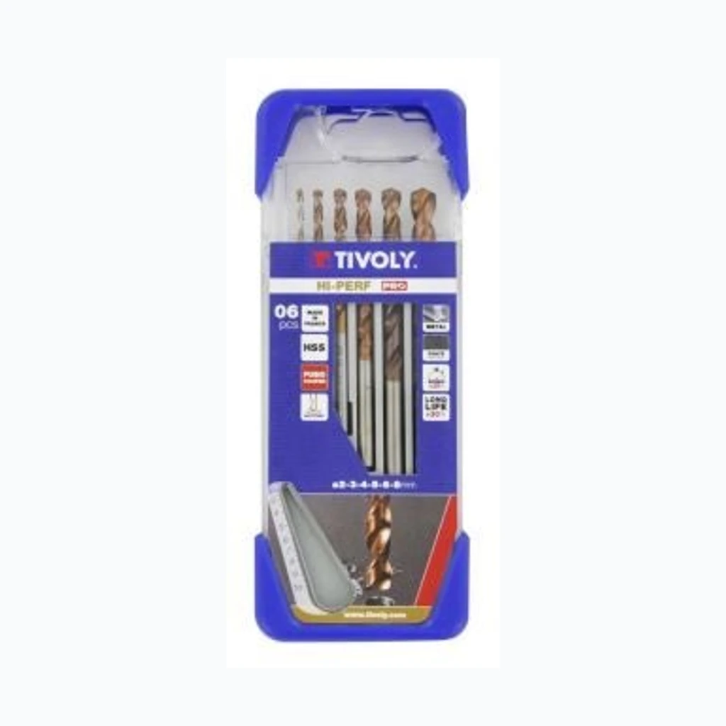 Tivoly Metallipuuride komplekt FURIUS (FUSIO) HSS Clipster PRO Ø2-8 mm, 6 puuri (70-B54170005)