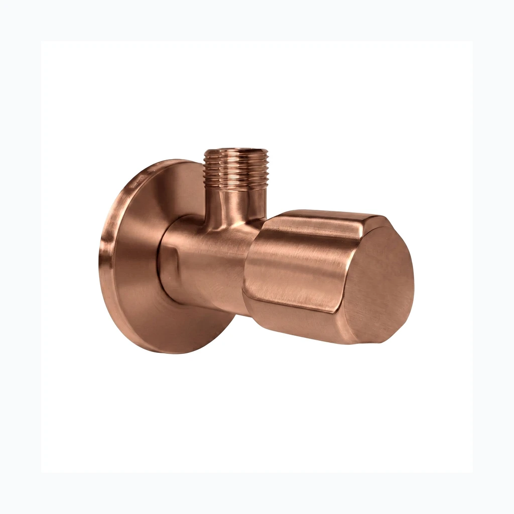 Nurgaventiil 02 1/2" x 3/8" Brush Copper (REA-03613)