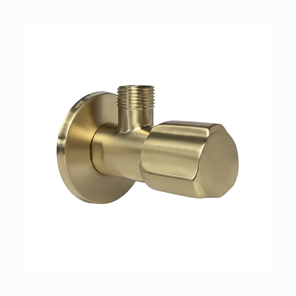Nurgaventiil 02 1/2" x 3/8" Brush Gold (REA-03612)