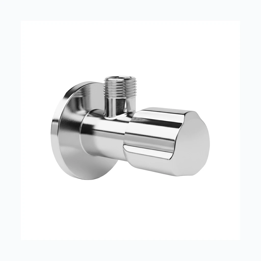 Nurgaventiil 02 1/2" x 3/8" Chrome (REA-12010)
