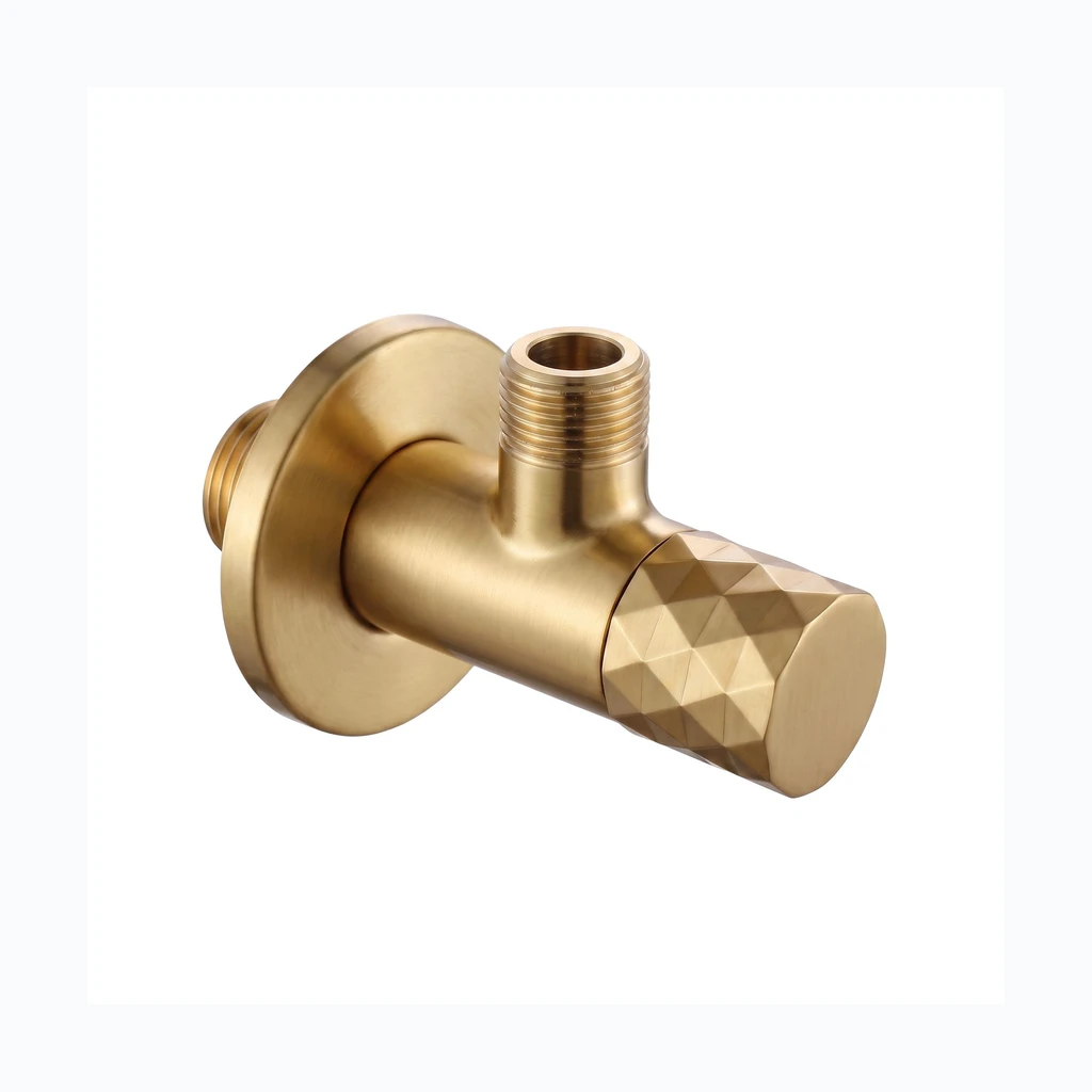 Nurgaventiil Diamond 03 1/2" x 3/8" Brush Gold (REA-03624)