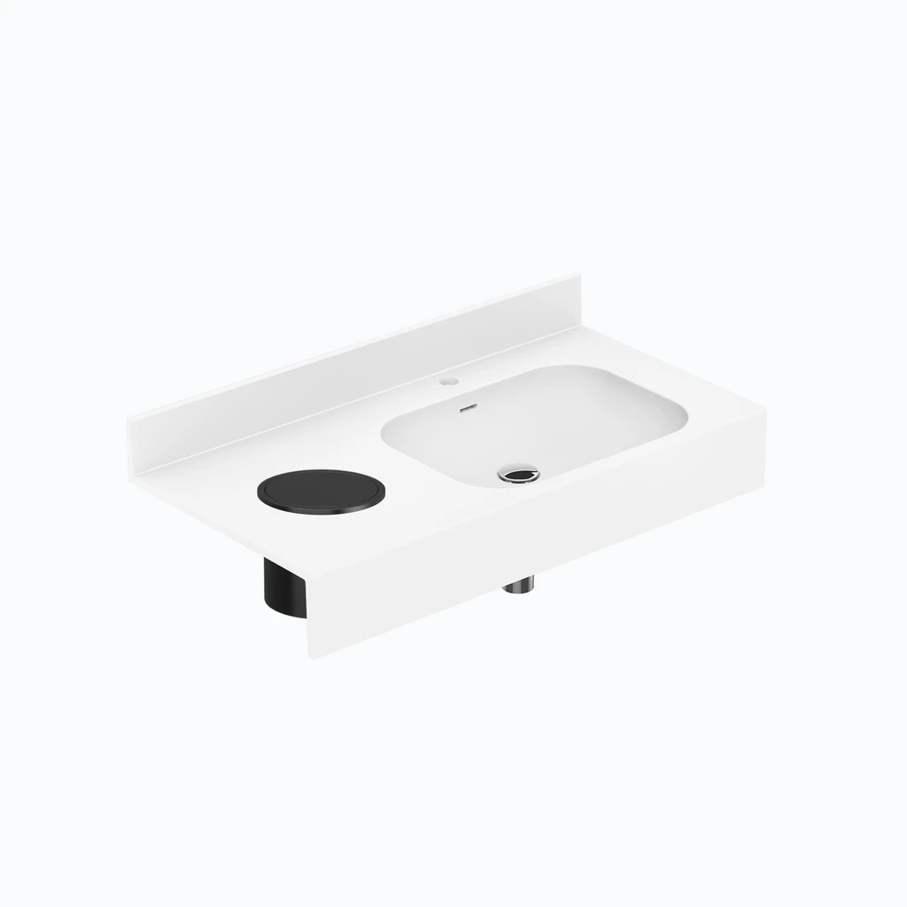Eumar Paper bin opening with bin 3.5L with cover (AISI304, матовый чёрныйe) (225-0000-14)