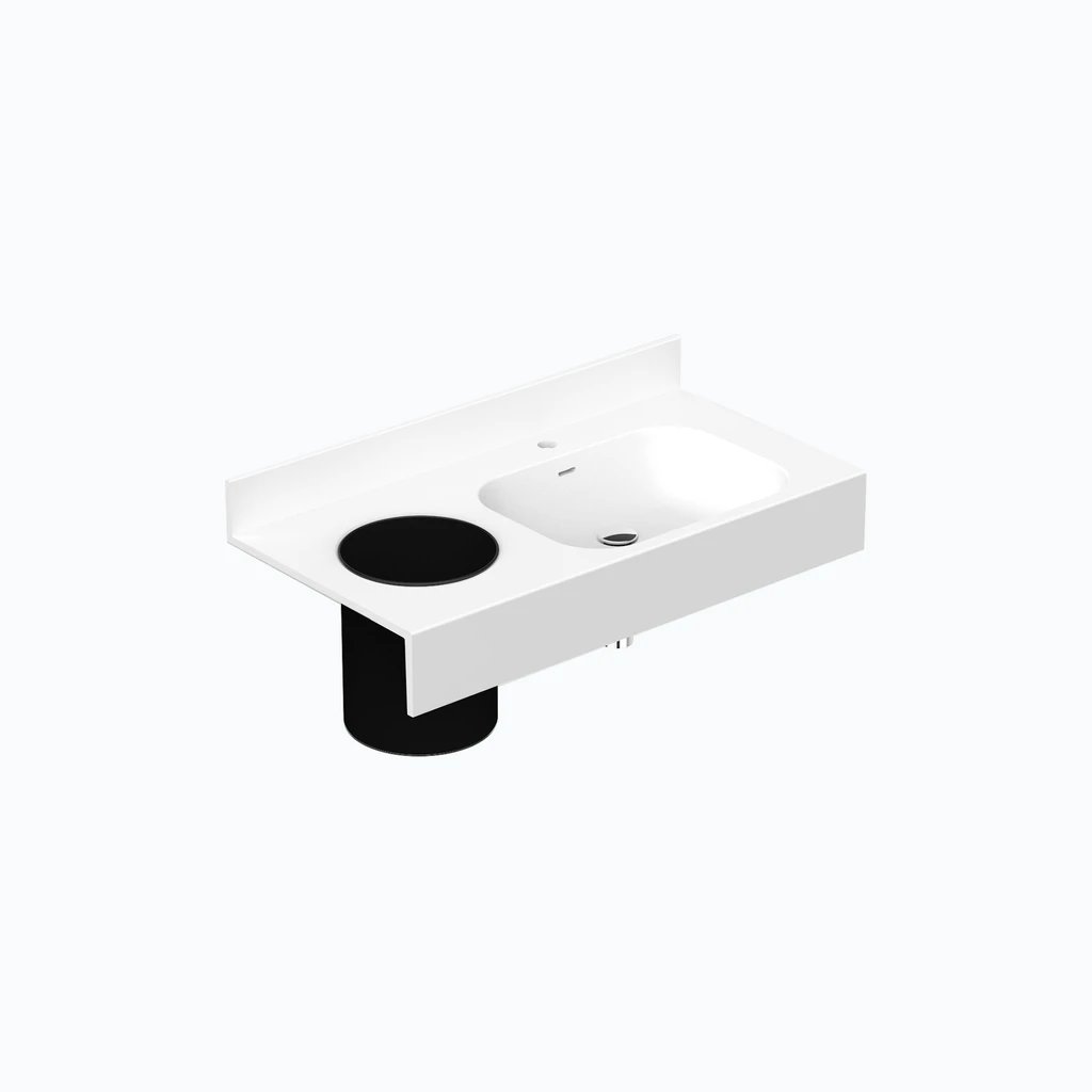 Eumar Paper bin opening with bin 15l (матовый чёрныйe) (225-0000-12)
