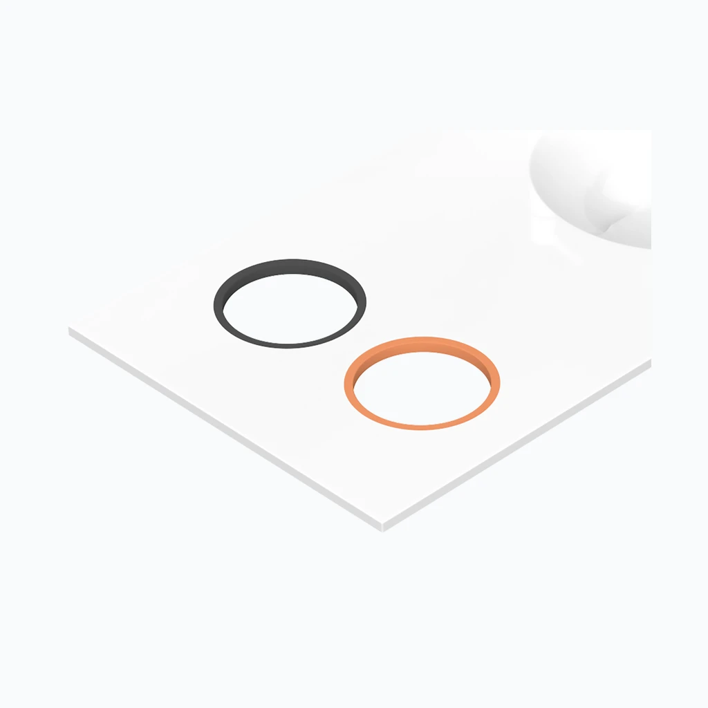 Eumar Paper bin openings with color rings (must and orange) (225-0000-07)