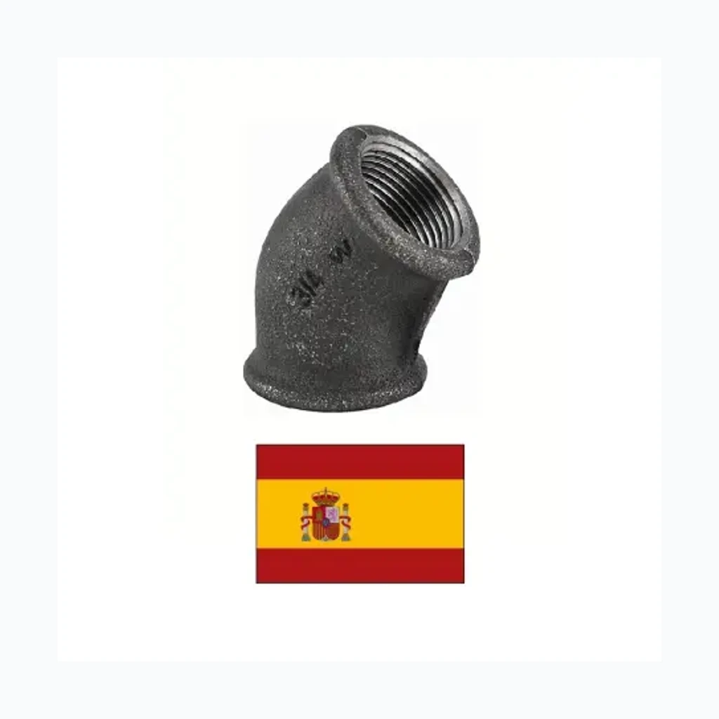 Põlv F-F 45^ 1/2", malm, 120 M, 1/2 (2124020)