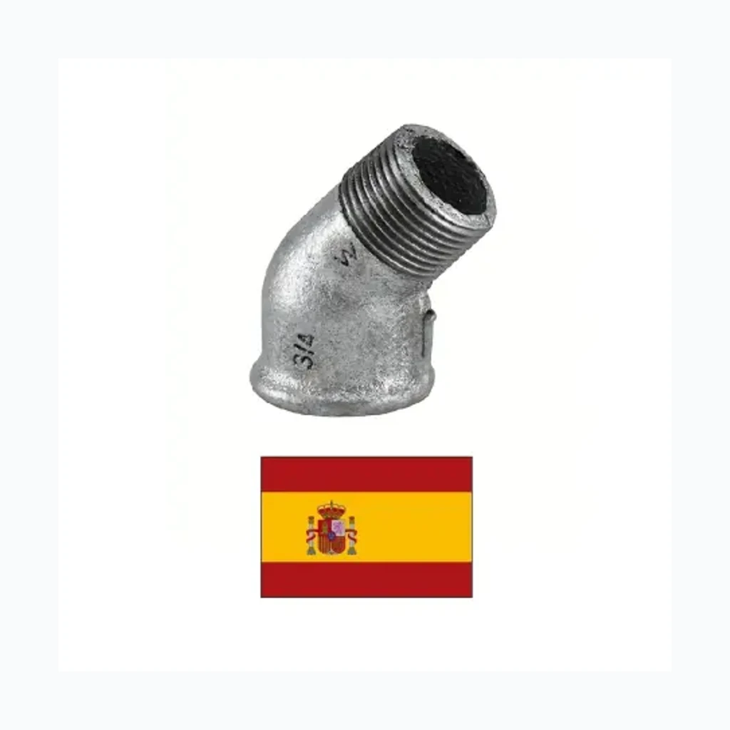 Põlv F-M 45^ 1/2", malm, 121 C, 1/2 (2124214)