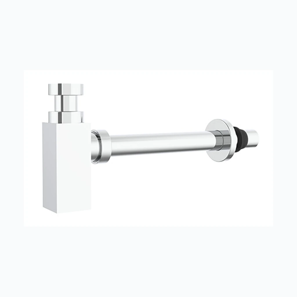 Pudelsifoon 1 1/4" -Ø32, kandiline, plastik, valge (Nordline) (330936)