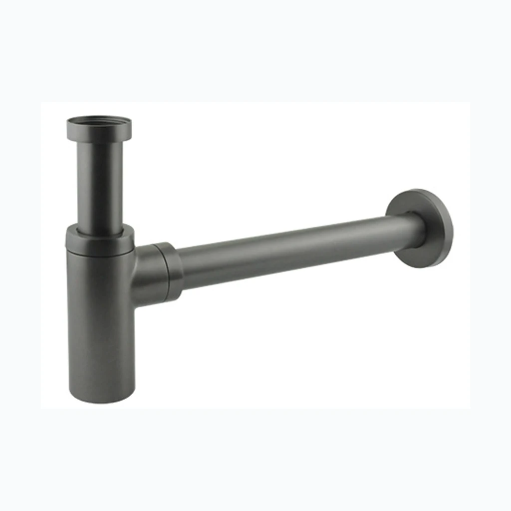 Pudelsifoon 1 1/4" -Ø32, messing, hall (Nordline) (330887)