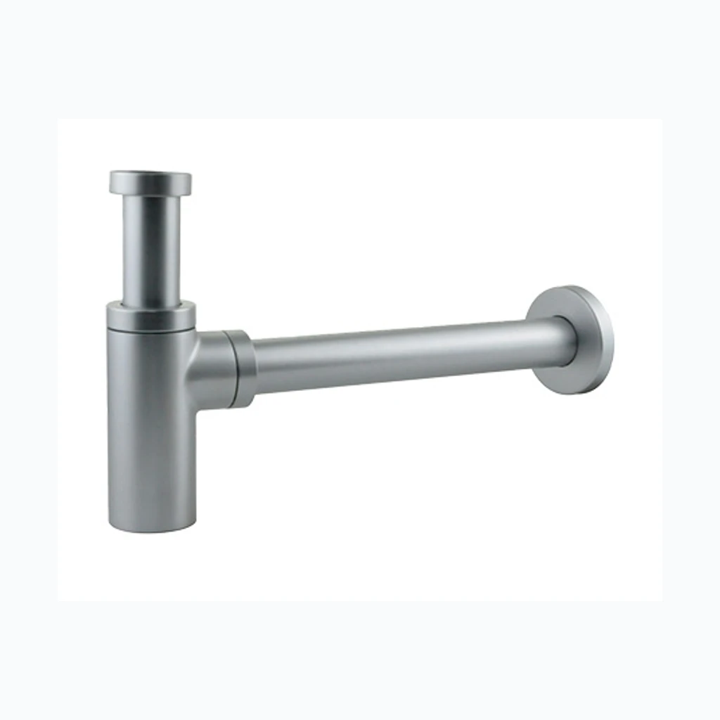 Pudelsifoon 1 1/4" -Ø32, латунь, шлифованный хром (Nordline) (330884)