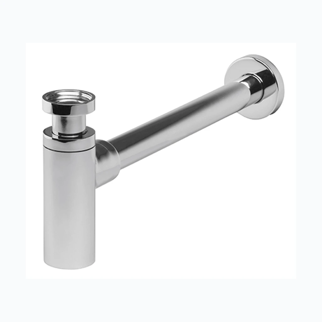 Pudelsifoon 1 1/4" -Ø32, messing, kroom (Nordline) (330945)