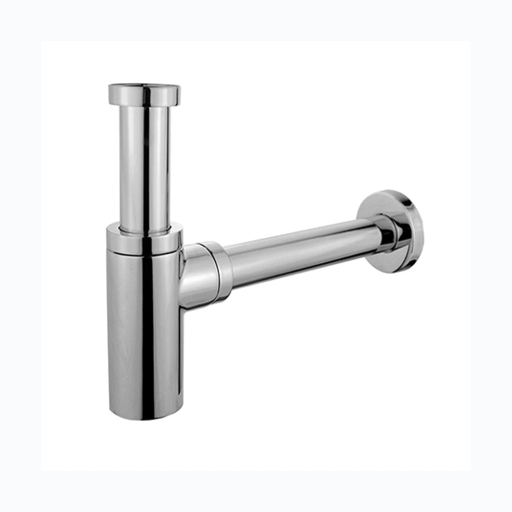 Pudelsifoon 1 1/4" -Ø32, messing, kroom (Nordline) (33088)