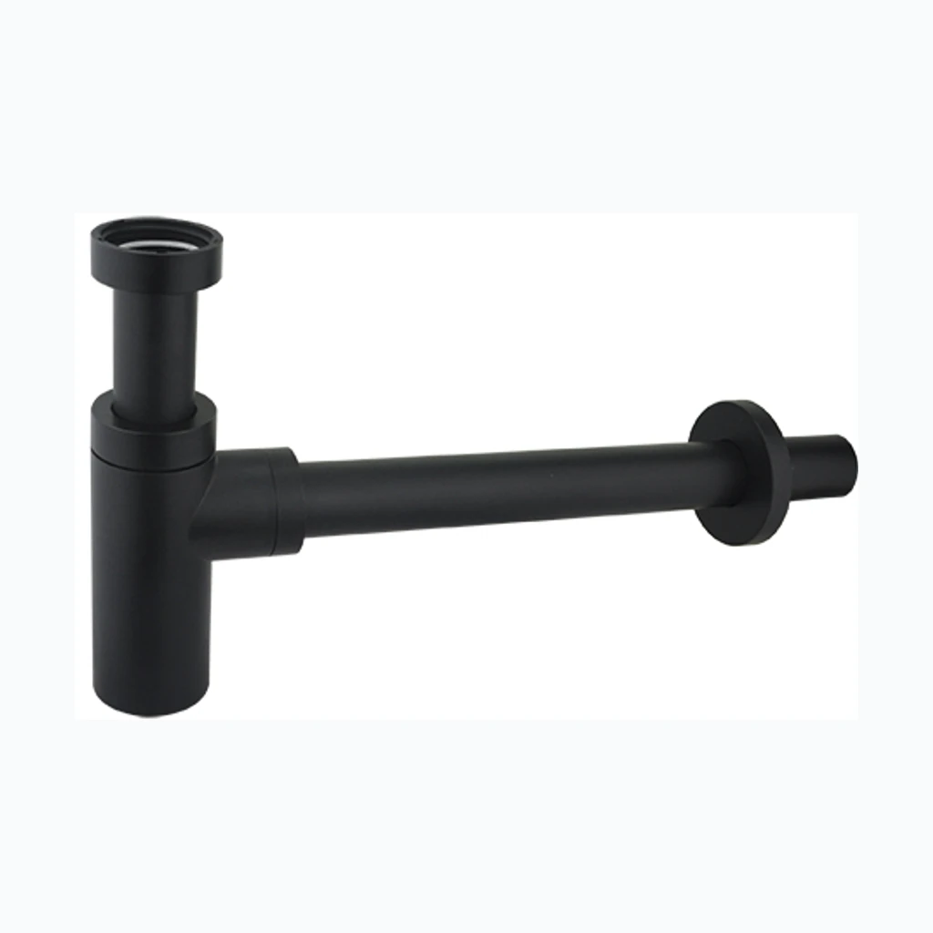 Pudelsifoon 1 1/4" -Ø32, plastik, must (Nordline) (330932)