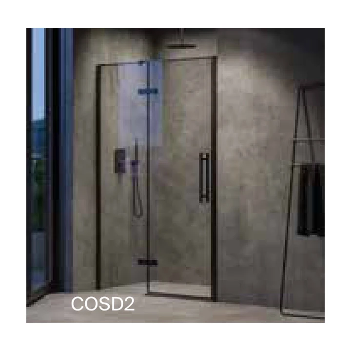 RAVAK COPS-80 чёрный + прозрачное стекло (X9VV40300Z1)