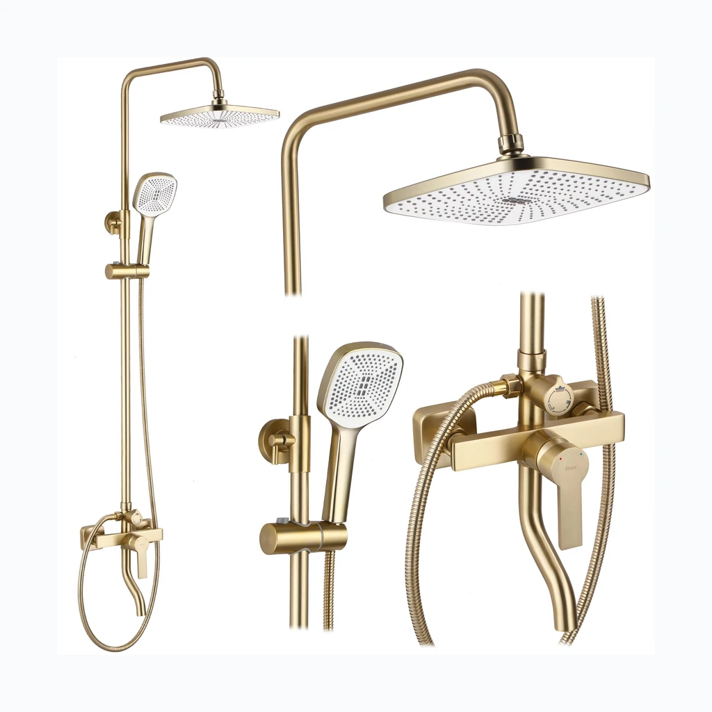 REA ARGUS BRUSHED GOLD dušikomplekt