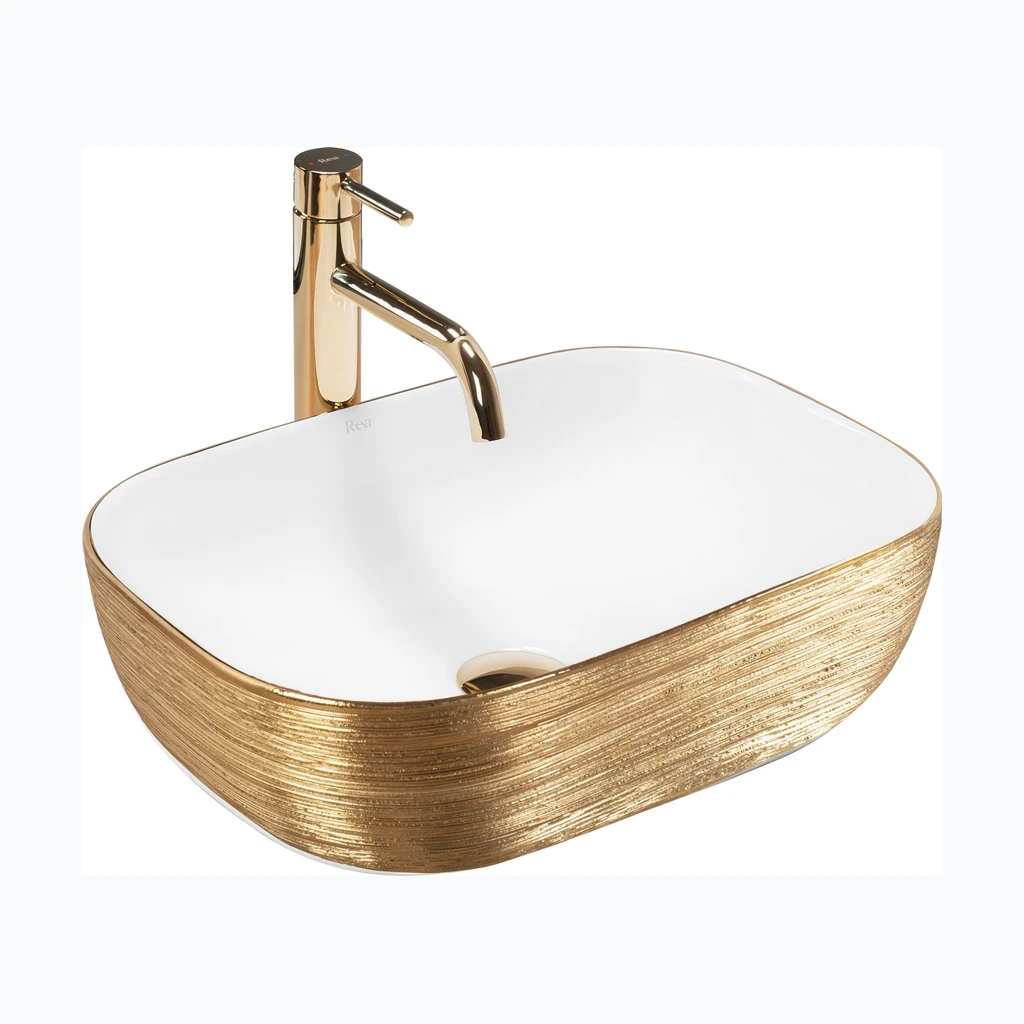 Rea Belinda белый GOLD BRUSH tööpinna умывальник (REA-U7422)