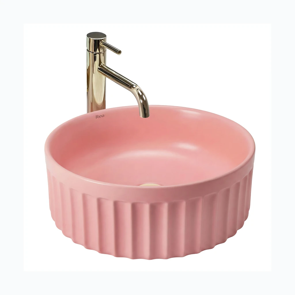 Rea DUO lauapealne умывальник Sweet Pink Матовый (REA-U3606)