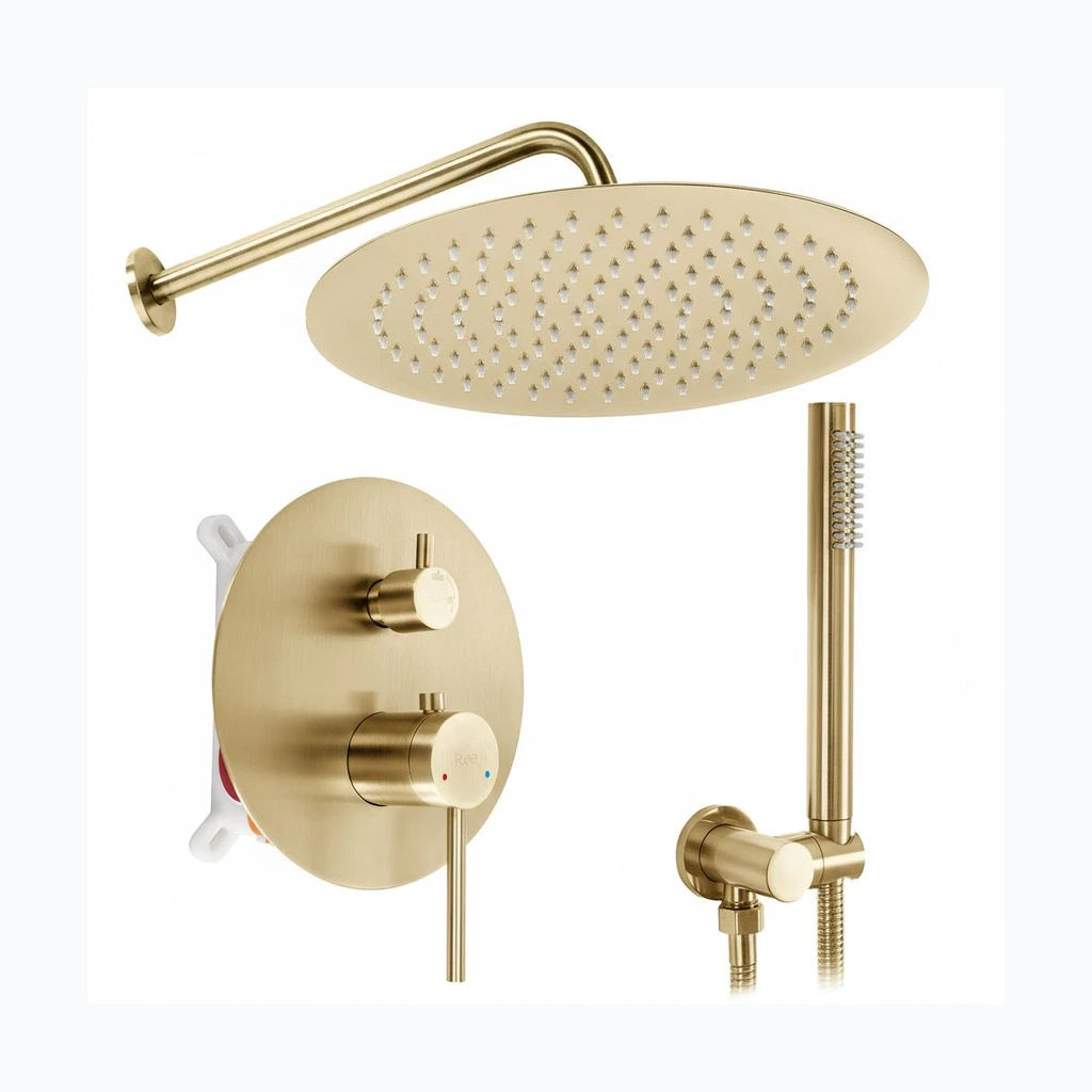 Rea Foss Clif Brush Gold varjatud dušikomplekt + BOX (REA-P5647)