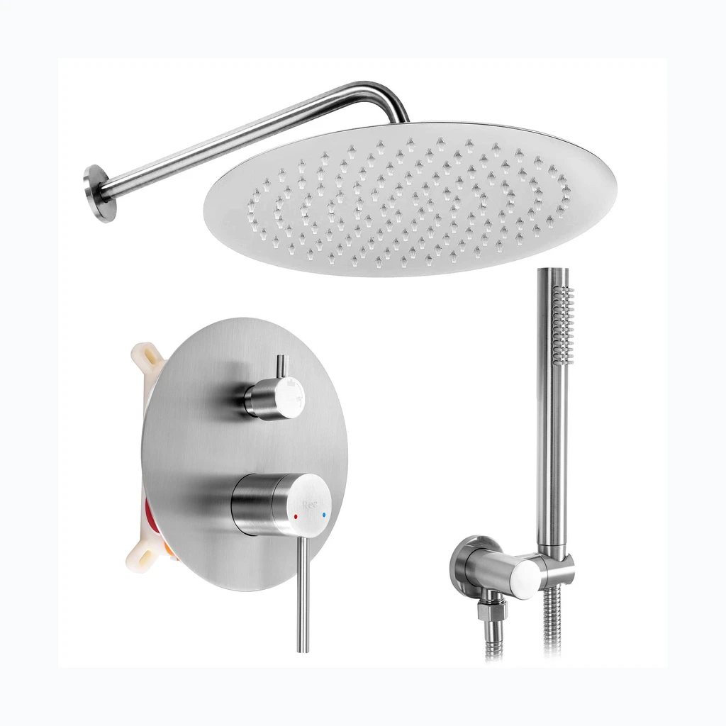 Rea Foss Clif Nickel Brush скрытого монтажа Душевой комплект + BOX (REA-P5969)