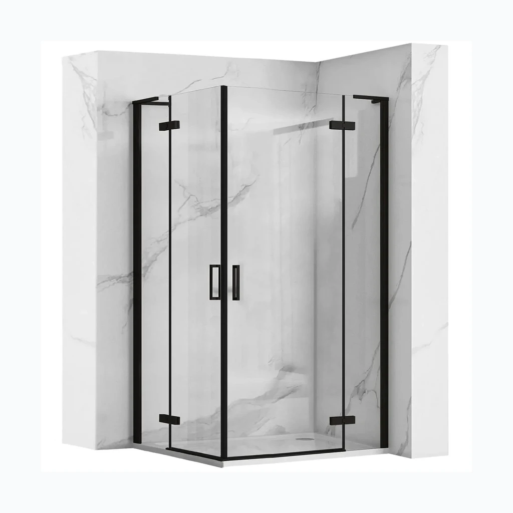REA Hugo Double Dushikabiin Чёрный 80x100 (KPL-45233)
