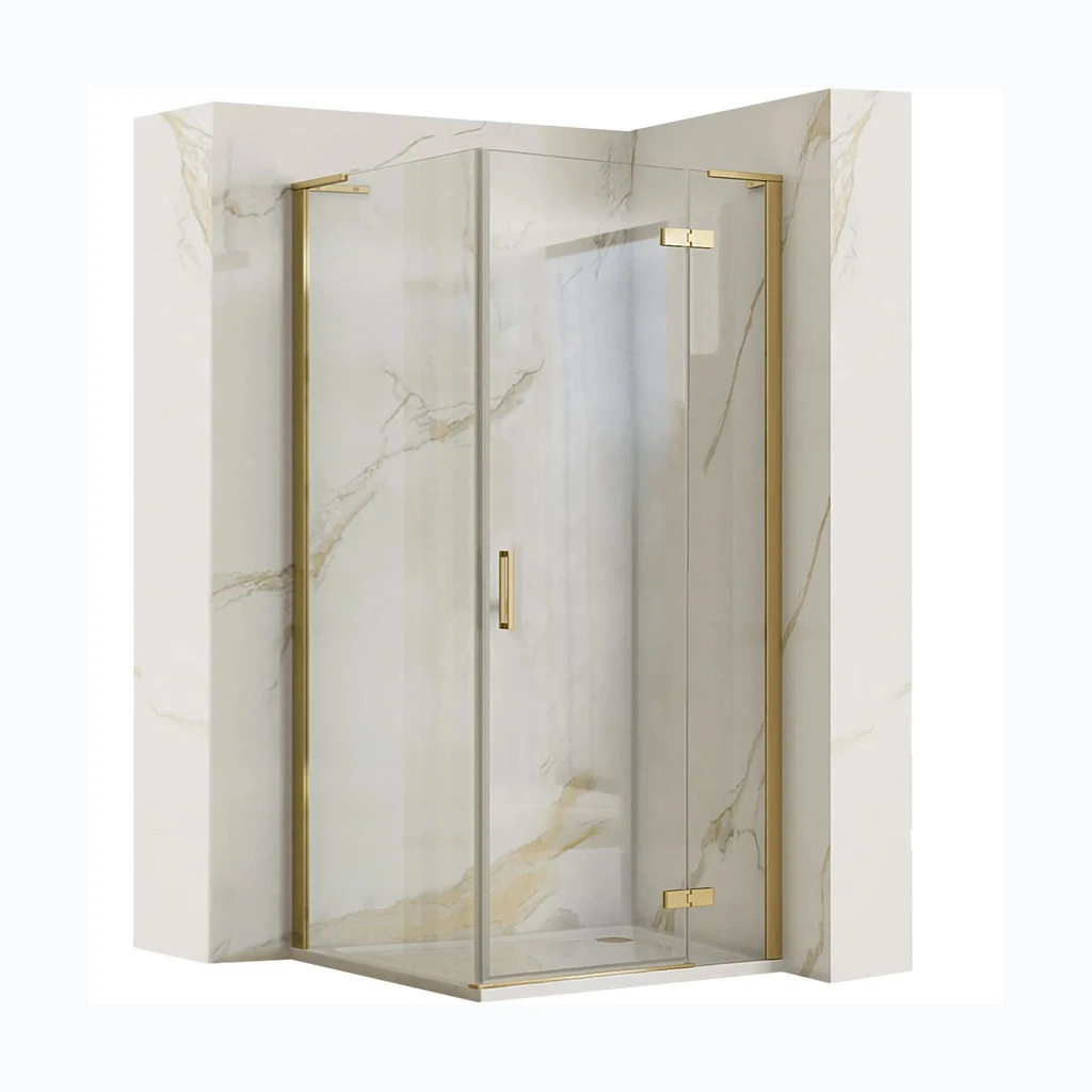 REA Hugo Душевая кабина 90x80 золотой шлифованный (KPL-K8414)