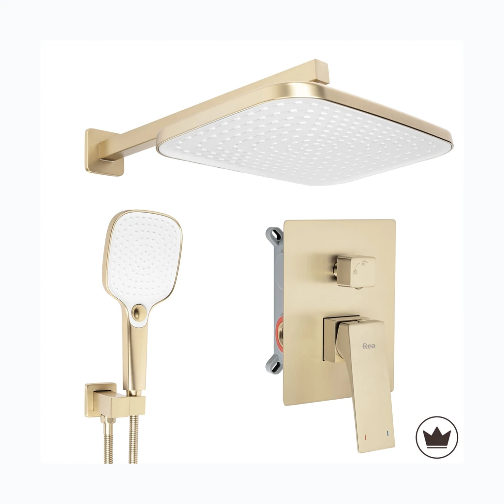 Rea Joe varjatud dušikomplekt Brush Gold + BOX (REA-P4790)