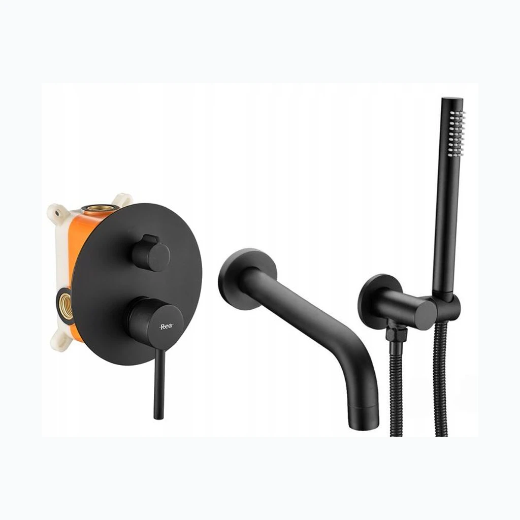 Rea Lungo Black + Box Varjatud vannisegisti (REA-P6300)