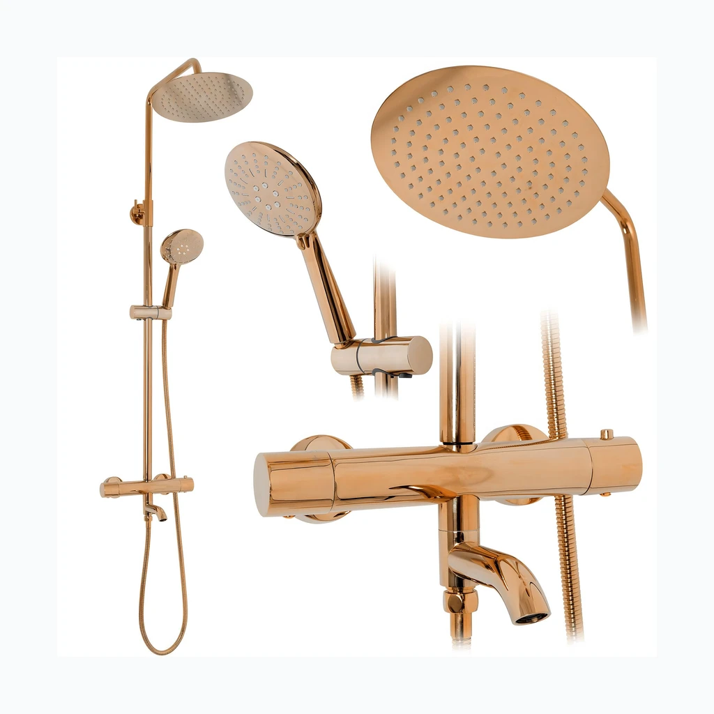 Rea Lungo Copper duši- ja vannikomplekt koos termostaadiga (REA-P7997)