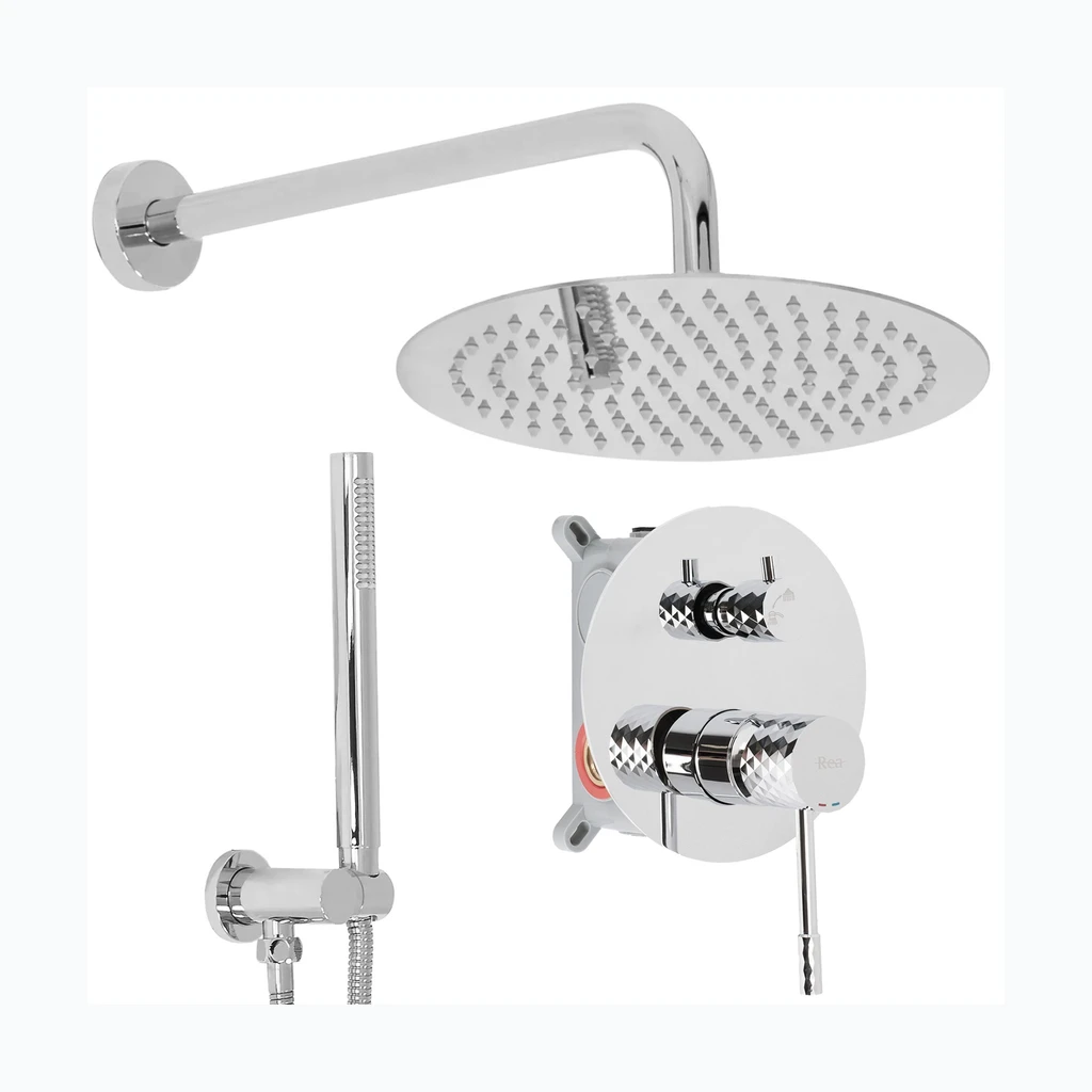Rea Lungo Diamond varjatud dušikomplekt Chrome + BOX (REA-P6963)