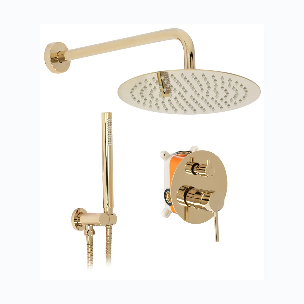 Rea Lungo Gold + BOX Скрытого монтажа paigaldusega Душевой комплект (REA-P4110)