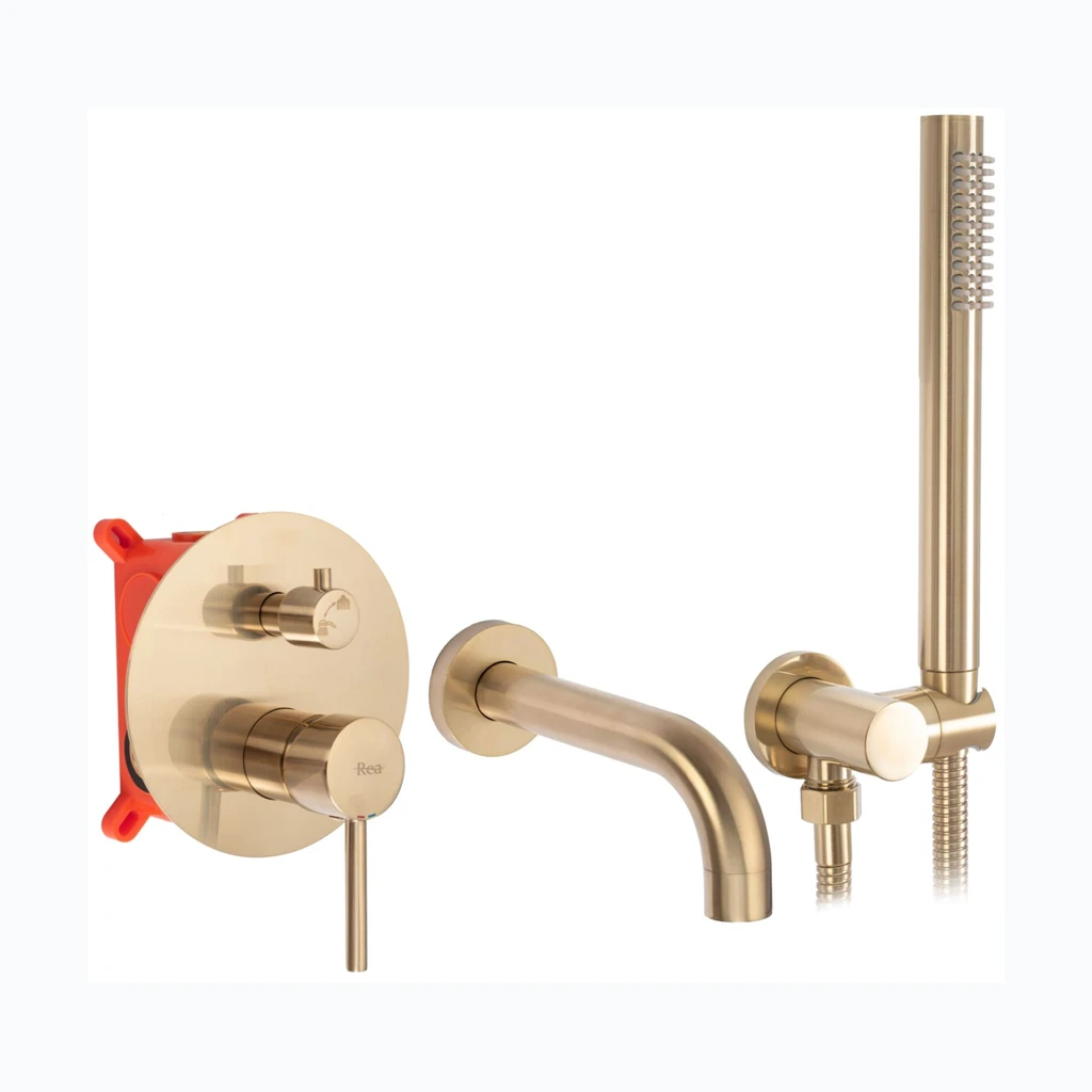 Rea Lungo peitevannisegisti, Brushed Gold + Box (REA-B7503)