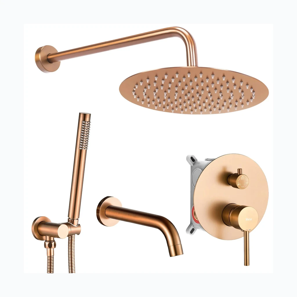 Rea Lungo peitvanni ja Душевой комплект, Copper Brush + BOX (REA-P8810)