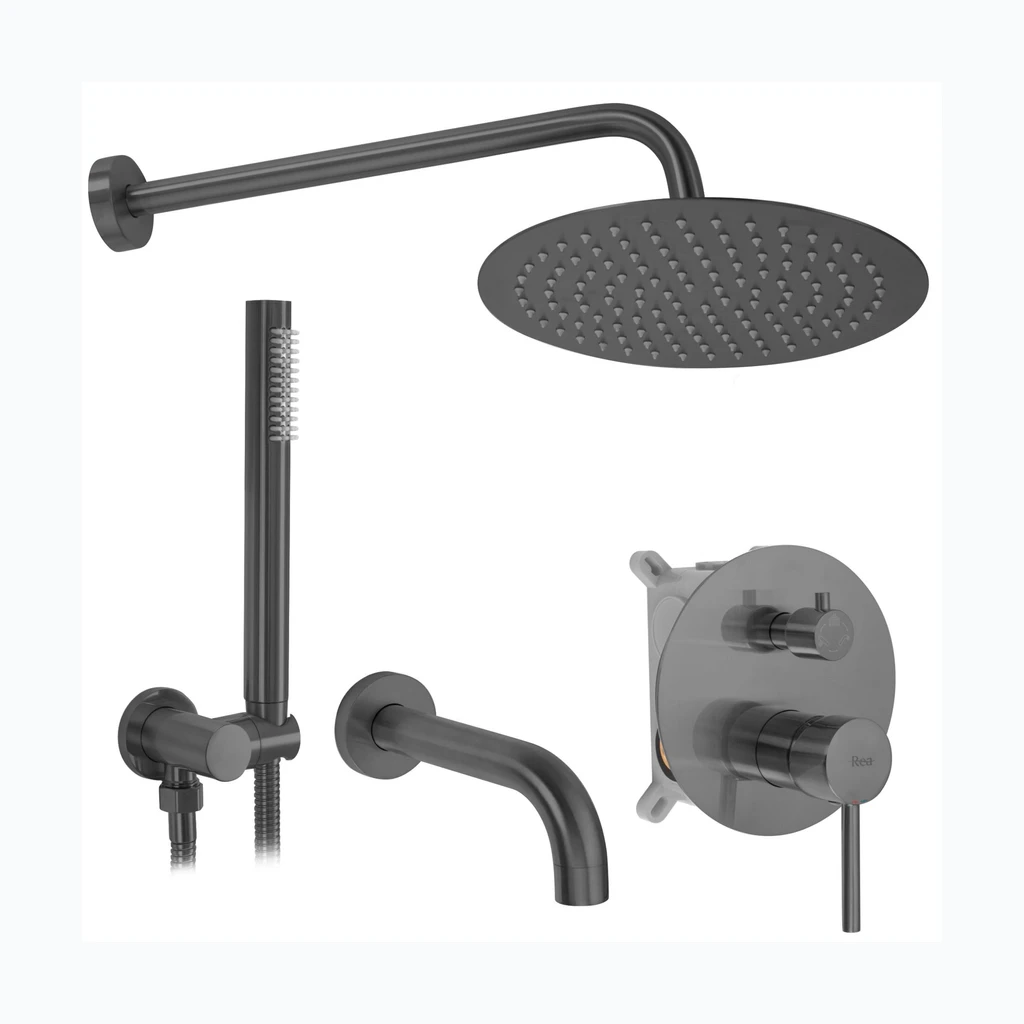 Rea Lungo Seinasisene vanni- ja dušikomplekt Titan + BOX (REA-P6380)