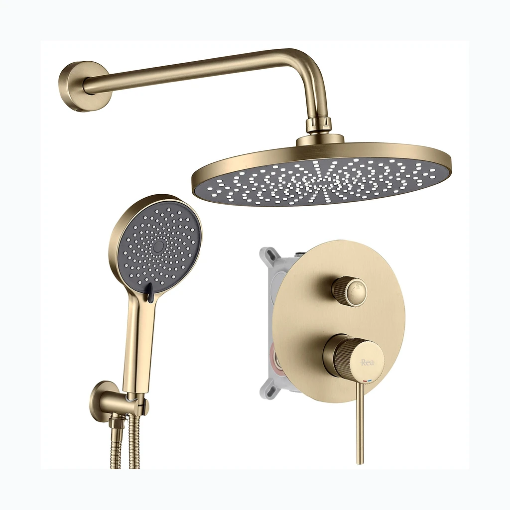 Rea Lungo Stripe Gold Brush varjatud dušikomplekt + BOX (REA-P9492)