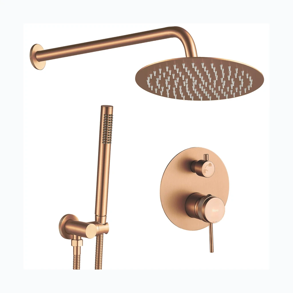 Rea Lungo varjatud dušikomplekt Brush Copper + BOX (REA-P5651)