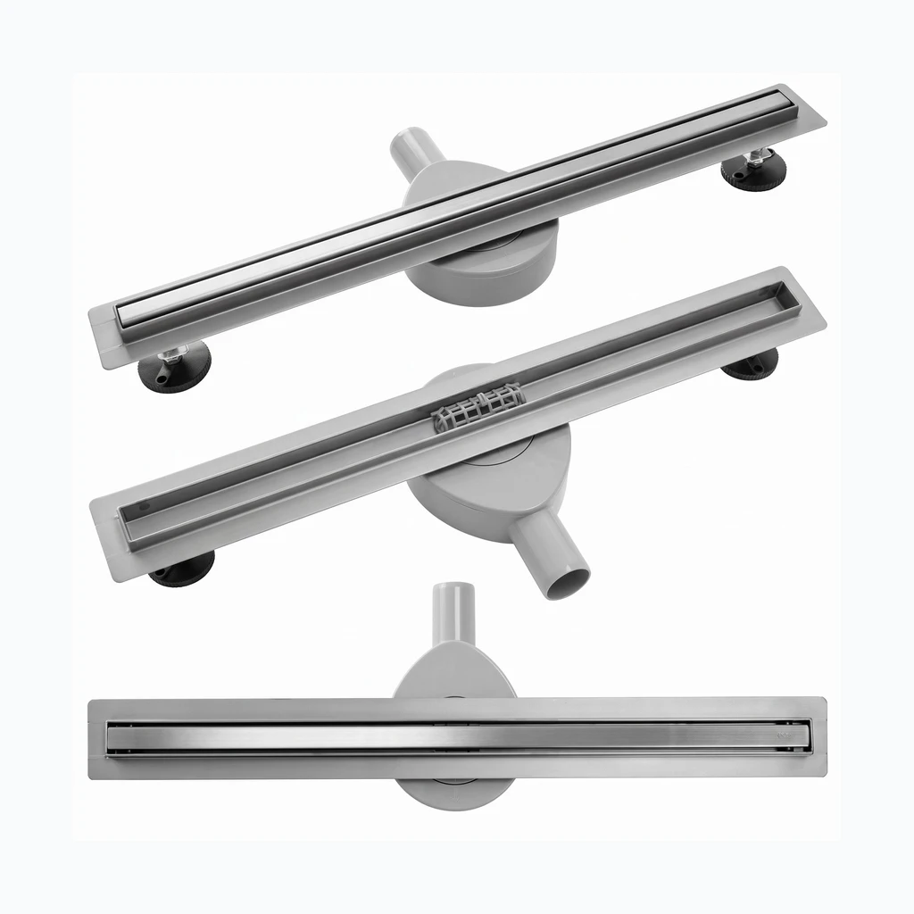 Rea Neo Slim Pro Nickel Brush INOX 90 lineaarne слив Шлифованный (REA-G8403)