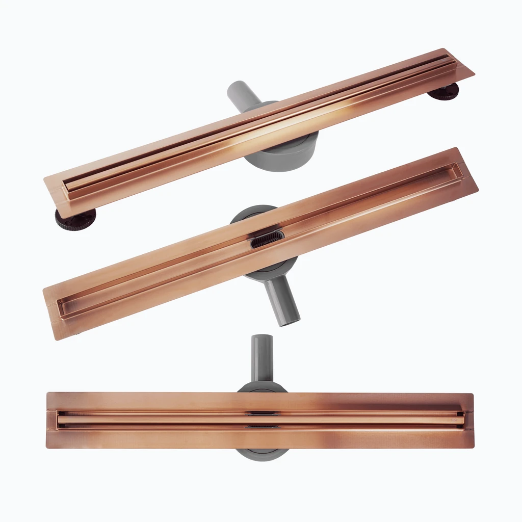 REA NEOX SLIM PRO Lineaarne слив Brushed Copper 70 (REA-G4806)