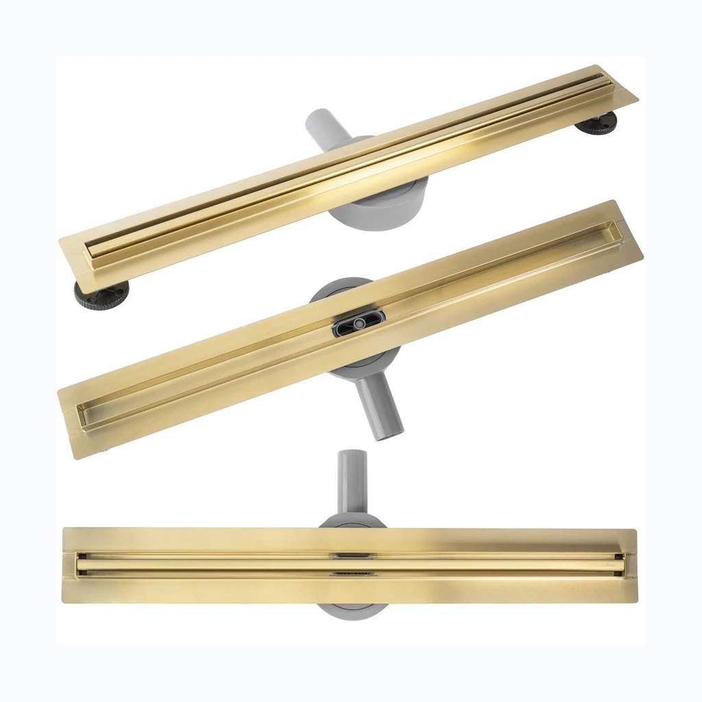 REA NEOX SLIM PRO Lineaarne слив шлифованное золото 70 (REA-G2714)