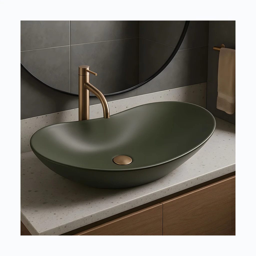 Rea Royal Olive Matt countertop valamu (REA-U6372)