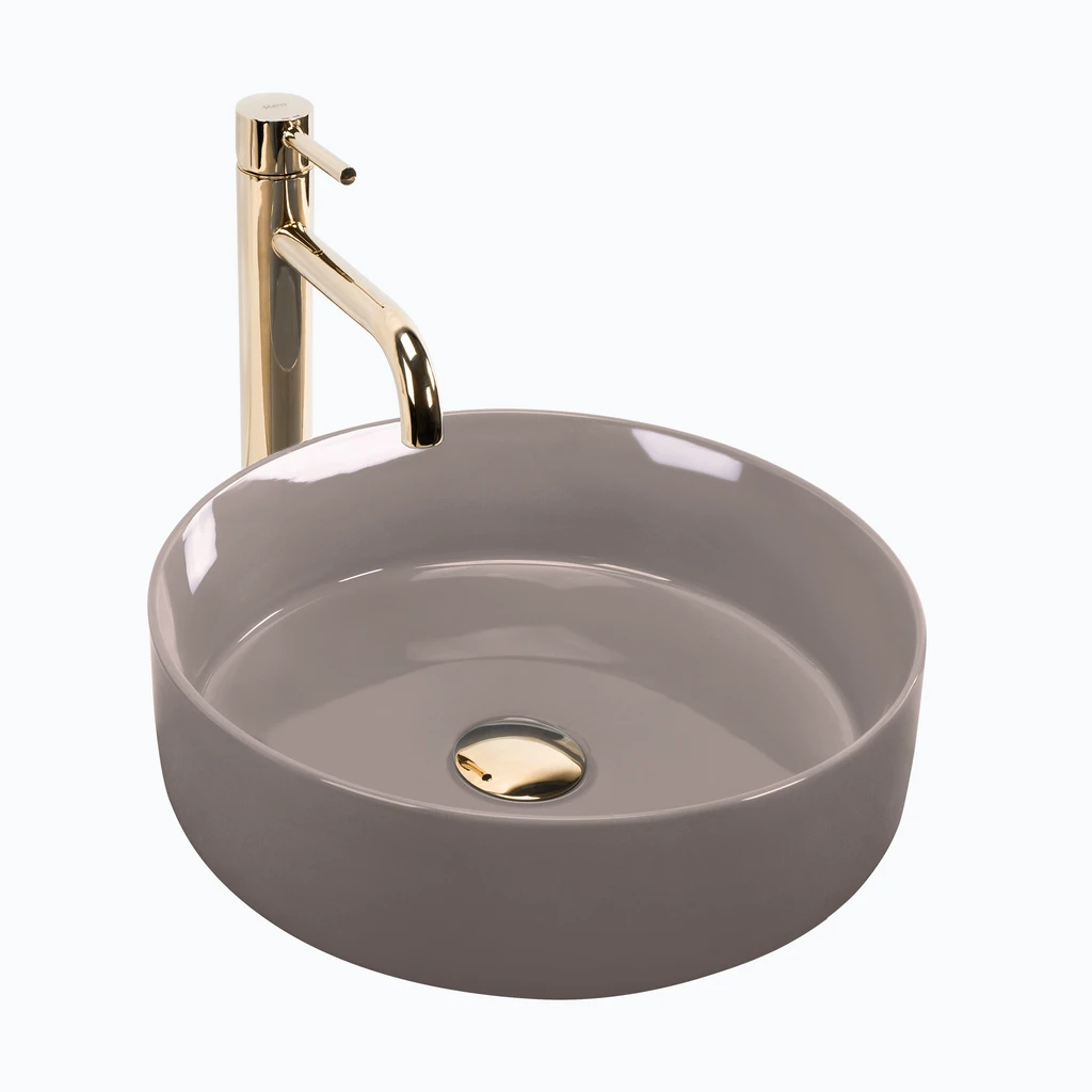 Rea Sami Beige Shiny Столешница для ванной раковина (REA-U6382)