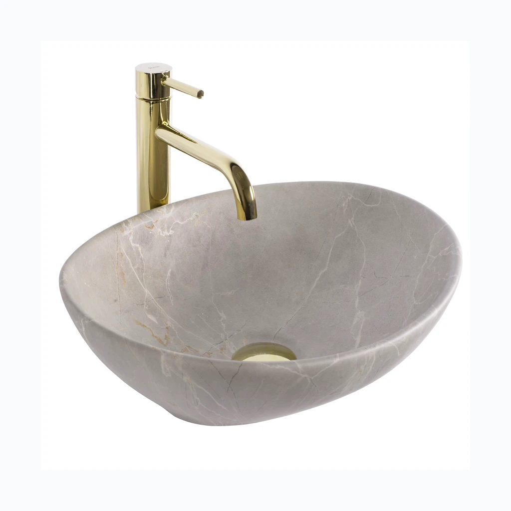 Rea Sofia Beige Matt kivist pjedestaaliga valamu (REA-U6360)