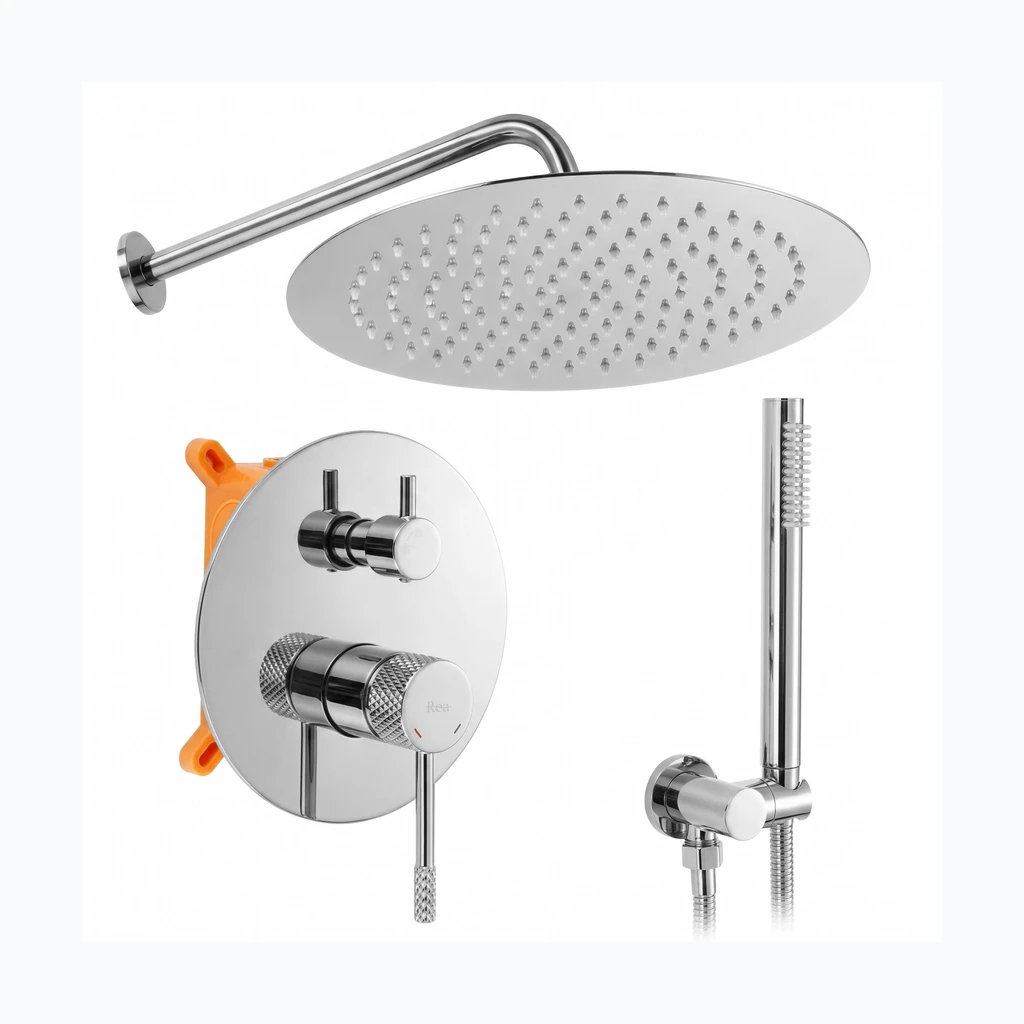 Rea Venti varjatud dušikomplekt Chrome + BOX (REA-P8714)