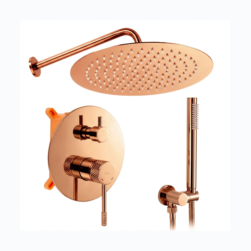 Rea Venti скрытого монтажа Душевой комплект Copper + BOX (REA-P8712)
