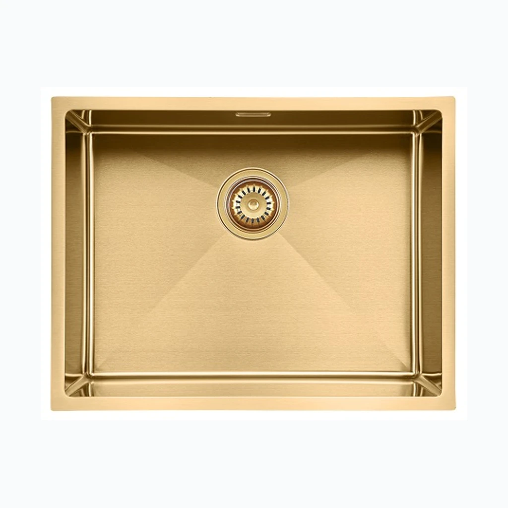 Нержавеющий раковина CUBE II 550x450, золотой (Nordline) (11010)