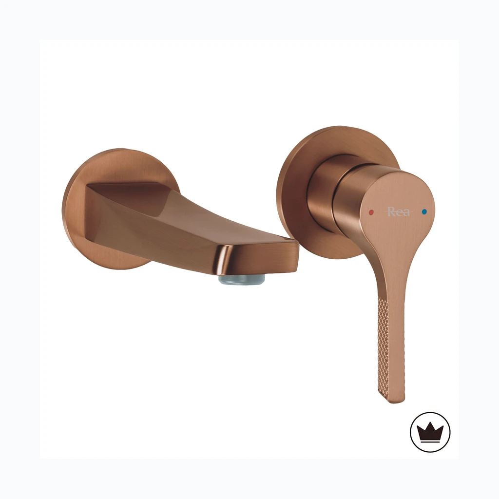 Seinasisene valamusegisti REA VISION Brush Copper + BOX