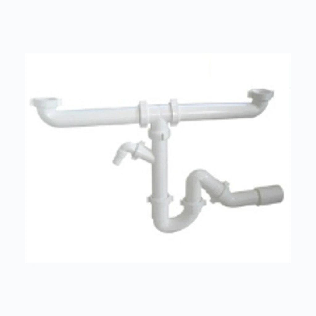Sifoon kahele köögivalamule 1 1/2" x Ø40/50 pesumasina ühendusega (Nordline) (33053)