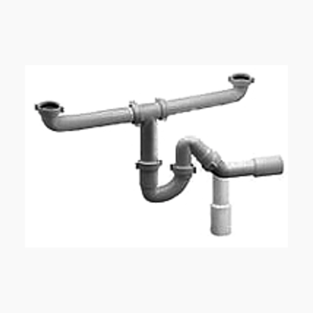Sifoon kahele köögivalamule 1 1/2" x Ø40 x 230 mm (Nordline) (33054)