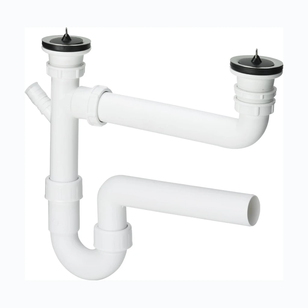 Viega Sifoon köögivalamule 2-ne, 1½”x50mm, ühendus pesumasinale (65-329174)
