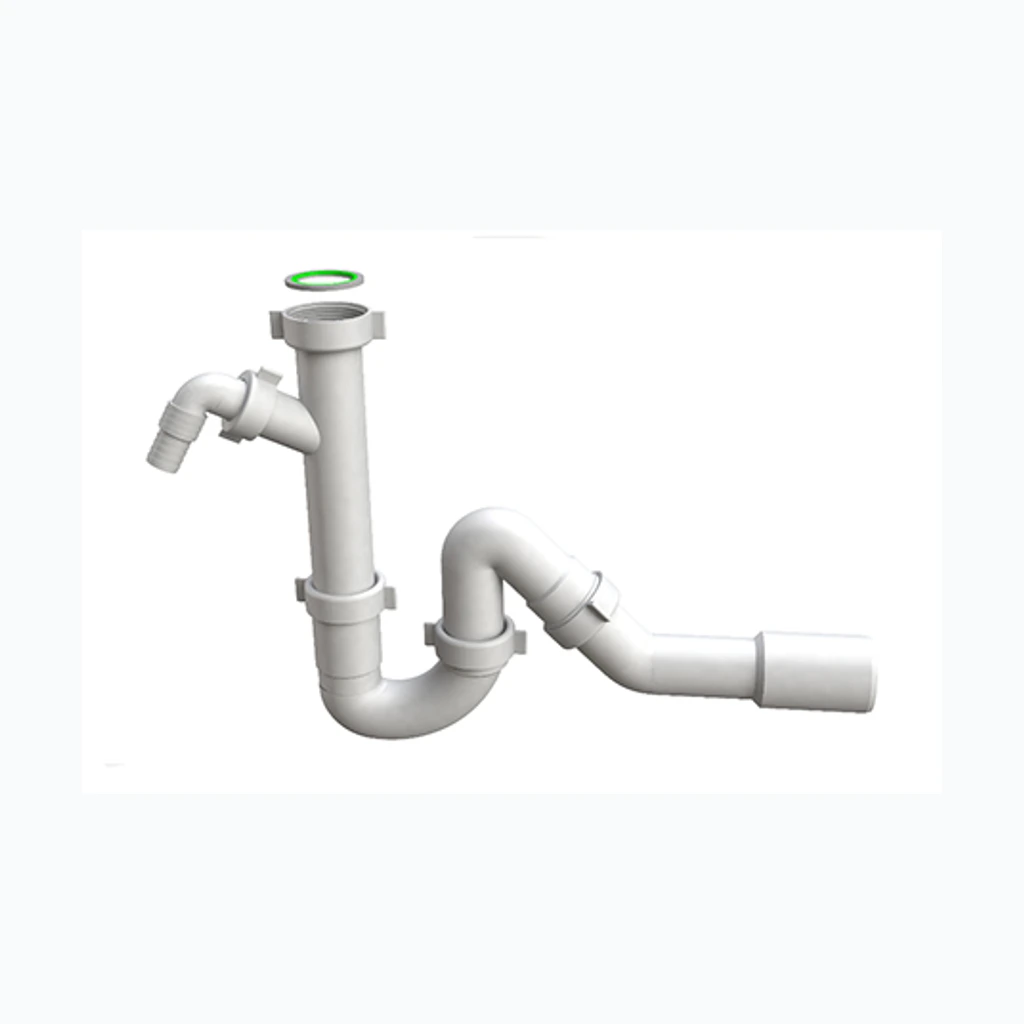 Sifoon köögivalamule RV 1 1/2" x Ø40/50 pesumasina ühendusega (Nordline) (33042)